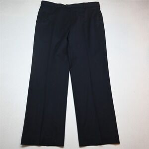 Travelsmith 36x32 Navy Blue Wool Flat Front Expander Waist Dress Mens Pants